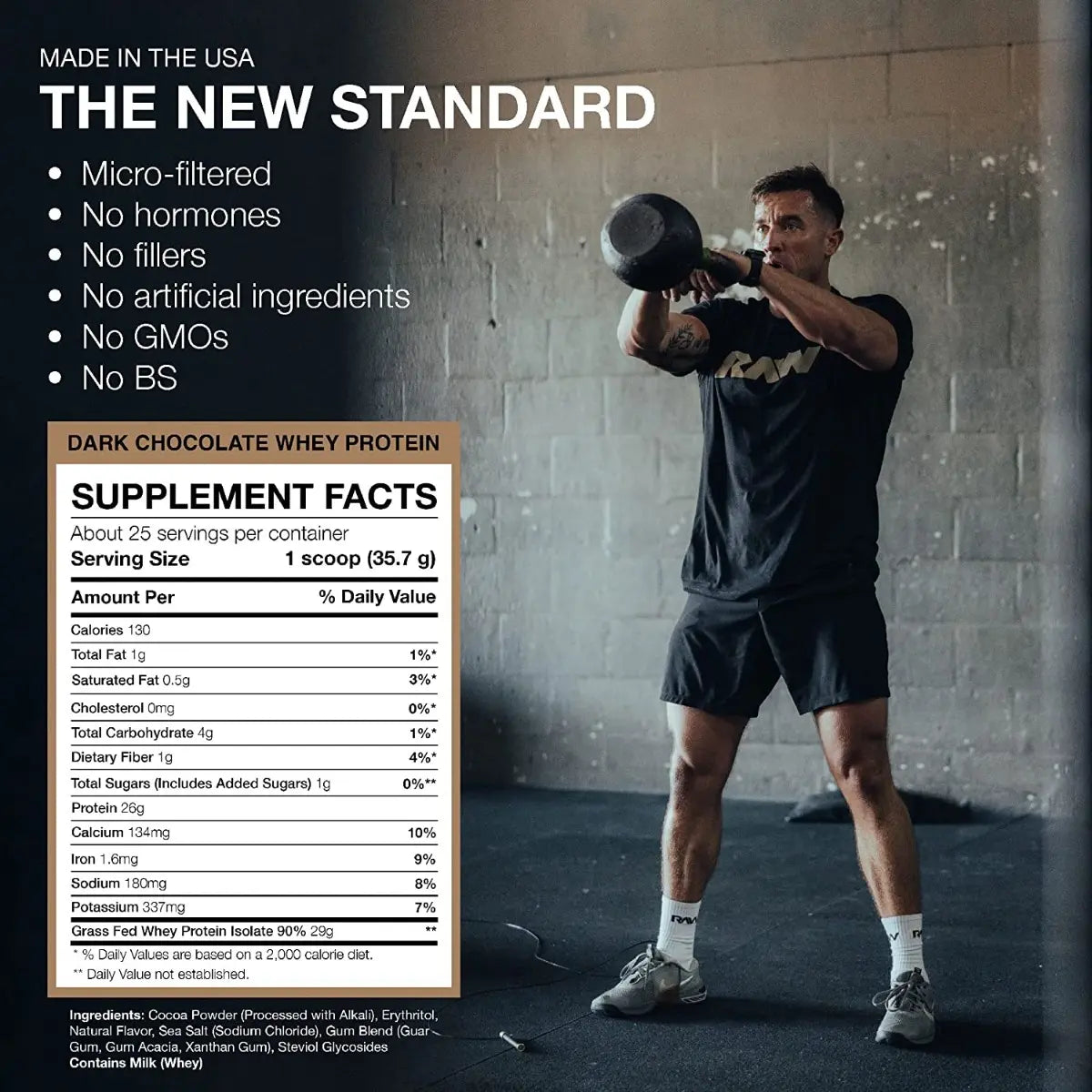 Raw Nutrition Proteina Isolatada 1.97 (892 gr) Lbs Dark Chocolate